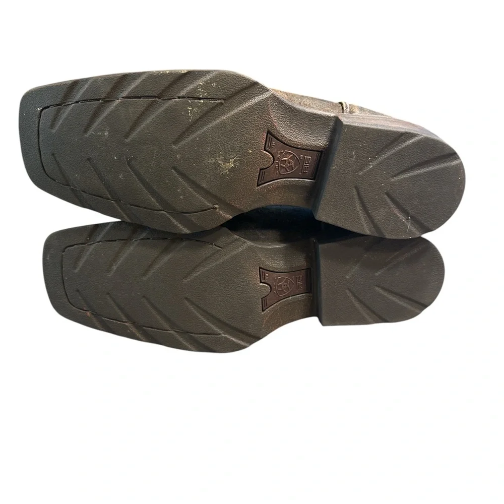 Ariat Brown Distressed Leather Western Work Boots